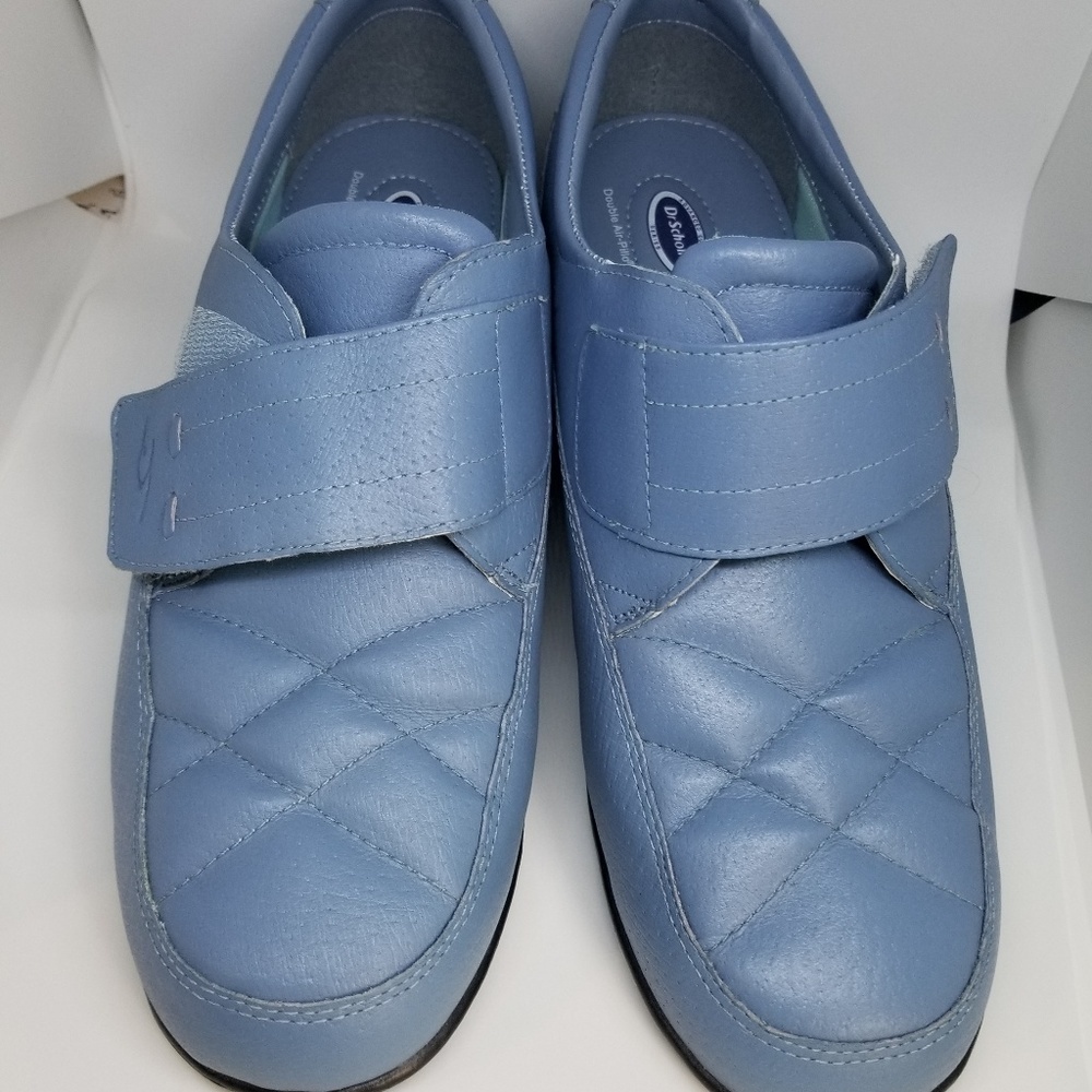 NEW Dr. Scholl's LIGHT BLUE One-Strap Leather shoe